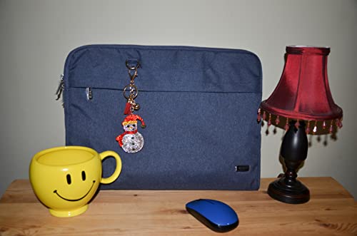 Popfizzy Christmas Keychain For Women Holiday Keyfob Backpack Keyring Xmas Purse Charms Snowman Keychains For Girls #TOP5