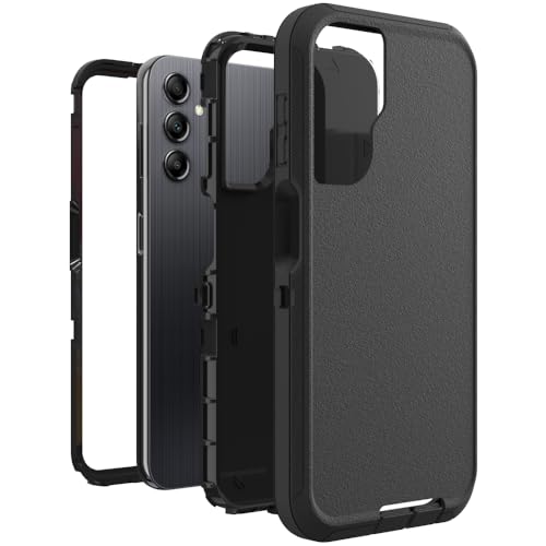 Image of Case for Galaxy A14, Heavy-Duty Tough Rugged Shockproof Drop Protective Cover Cases for Samsung Galaxy A14, Black