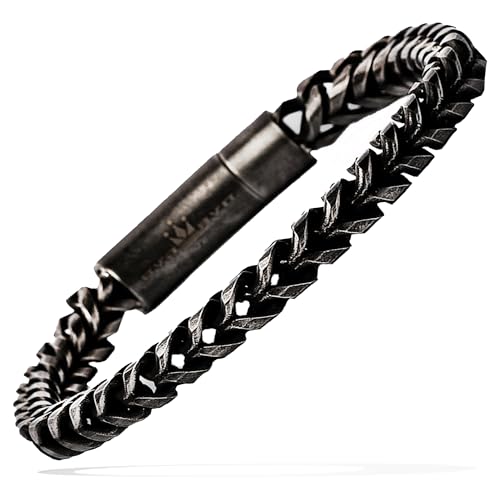Men's Stainless Steel Bracelet - Medieval Vintage Distressed Style, Sturdy 316L Steel, Bold Accessory for the Modern Man, Ideal Gift for Husband, Boyfriend, or Son