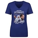 500 LEVEL Victor Hedman Shirt for Women (Women's V-Neck, XX-Large, Royal Blue) - Victor Hedman Tampa Bay Vintage WHT