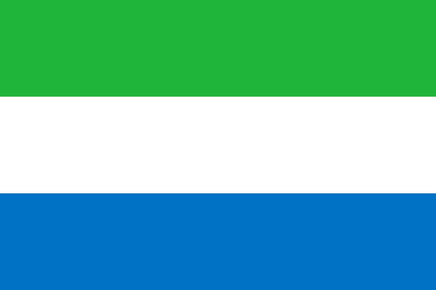 Drapeau Sierra Leone 1.5m² anti-effilochage pour grand mât extérieur