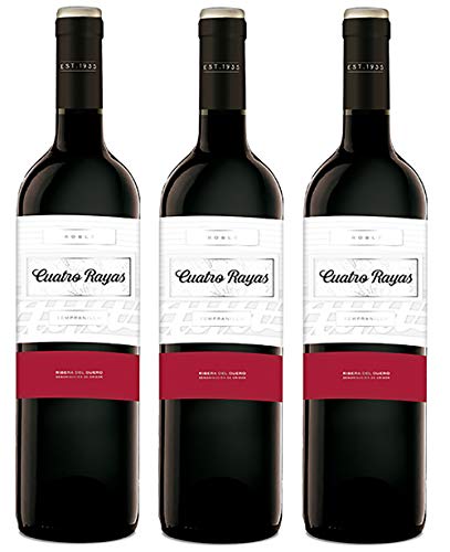 Cuatro Rayas Tinto Roble Ribera de Duero - 3 Botellas de 750 ml - Total: 2250 ml