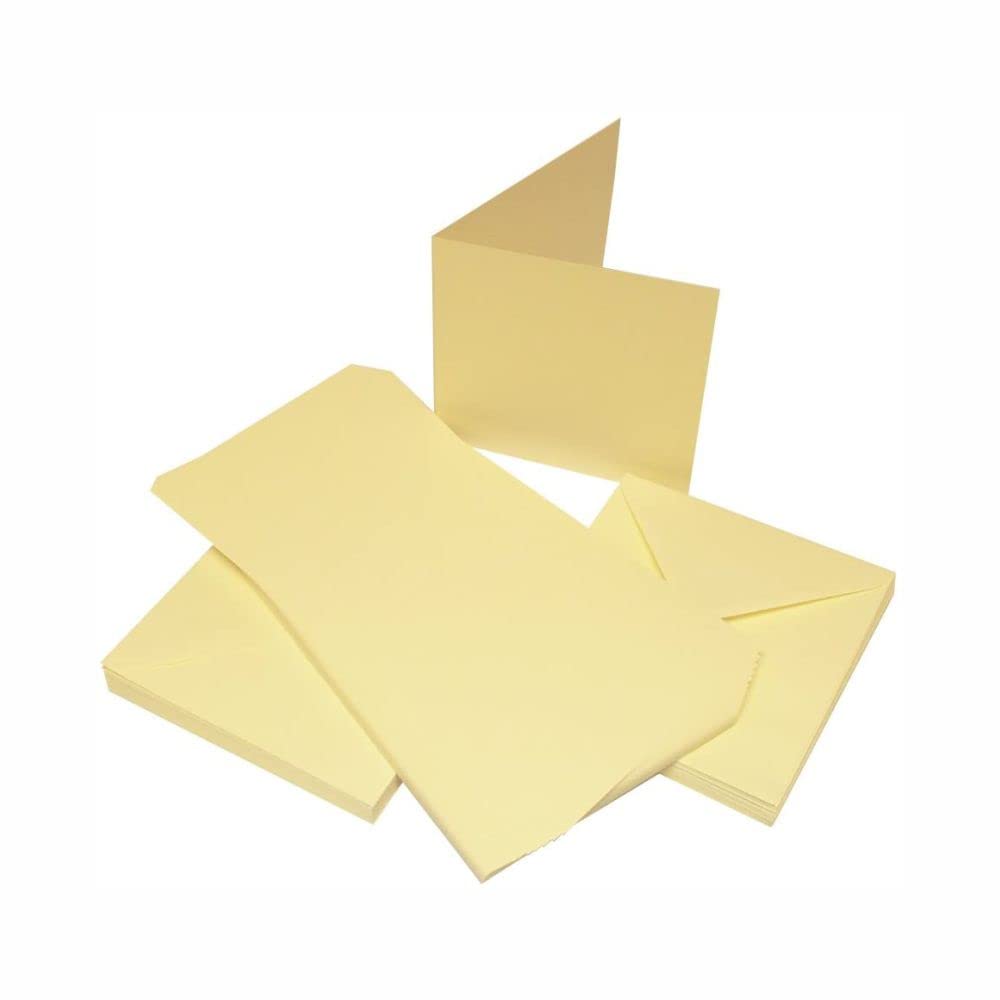 3 Ace Crafts A6 Ivory Linen Cards and Envelopes for Card Making (10) Birthday, Wedding Invitation, Paper for Craft Making, Thank You Cards with Envelope, Valentine's Day, Thanksgiving, Christmas