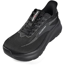 JACKSHIBO Men's Wide Toe Box Zero Drop Slip On Sneakers Hands Free Arch Support Shoes with Cushioned Midsole for Gym Walking Weightlifting Cross Training