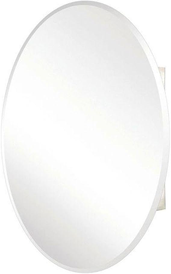 Pegasus SP4583 36-Inch by 24-Inch Surface or Recessed Mount Oval Beveled Mirror Medicine Cabinet, Clear