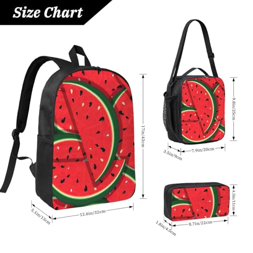 Sac à dos école pastèque évite le mal de dos avec kit complet 3pcs - 4