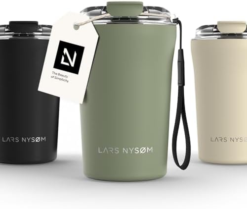 LARS NYSØM Thermal Coffee Mug to Go with Carry Str…