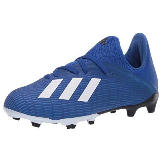 adidas Kids Unisex's X 19.3 Firm Ground Boots Soccer Shoe, Team Royal Blue/FTWR White/core Black, 4 M US Big Kid