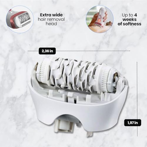 Anakel Home Replacement Epilator Head 81533164 Compatible with Braun Silk-épil 7, Silk-épil 9 and Xpressive | Extra Wide Epilation Head, White by ANAKEL HOME - Image 4