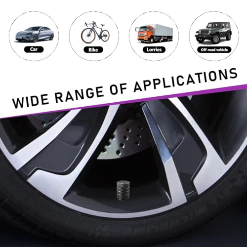 image for Ziciner 10 PCS Car Tire Valve Stem Caps, Anodized Aluminum Wheel Stem 