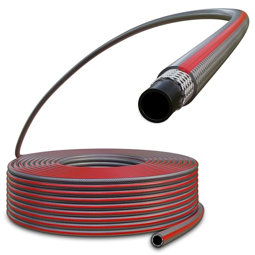 Poppstar PVC Tuinslang 50m, 19mm Binnendiameter 23mm Buitendiameter (3/4 inch), 3-laags, Druk max. 7 bar, Flexibele Tuinwaterslang