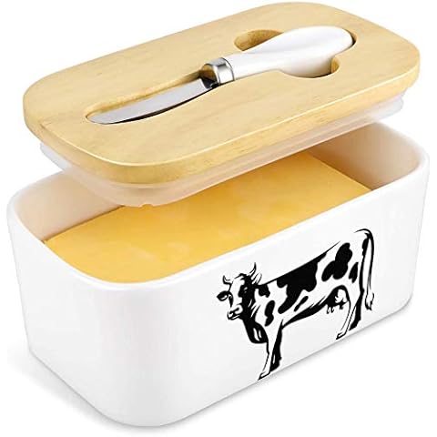 Mantequillera de Porcelana X-Chef con Tapa y Cuchillo de Mantequilla Cover