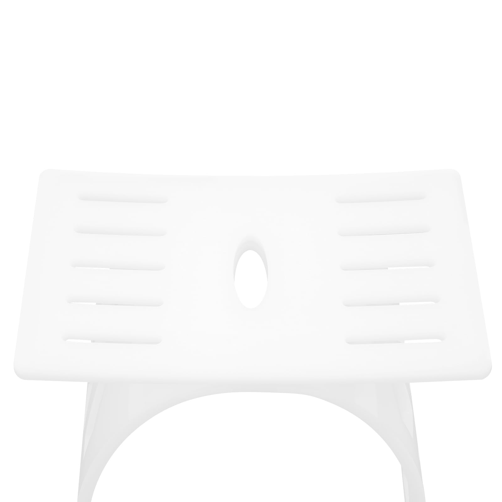 Tabouret de douche acrylique 41,5 x 23 x 40 cm avec fentes de drainage charge maximale 226,8 kg transparent