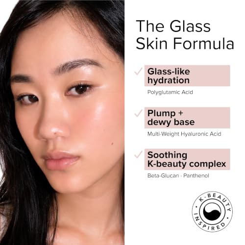 Image of Elizabeth Mott Thank Me Later Glass Skin Grip Face Primer, 30ml | K-Beauty Makeup Base Prep, Glass Skin Finish, Makeup Grip, Non-Sticky Serum Formula, Vegan, Cruelty-Free