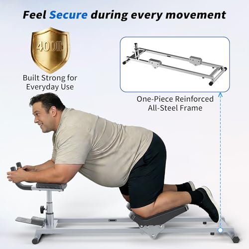 Image of seanleecore Crawl & Spine Twist and Stretch Trainer - Full Body Low-Impact Cardio Machine with Adjustable Hand Grips, Knee Support & Steel Frame | Home Gym Equipment