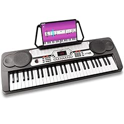 MAX KB7 Clavier électronique avec casque audio et stand, Piano numérique 54 touches, Fonction d'enregistrement, 2 haut… – Image 2
