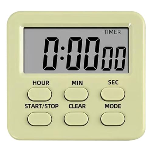 多機能キッチンタイマー、目覚まし時計3個(3pcs Yellow green)