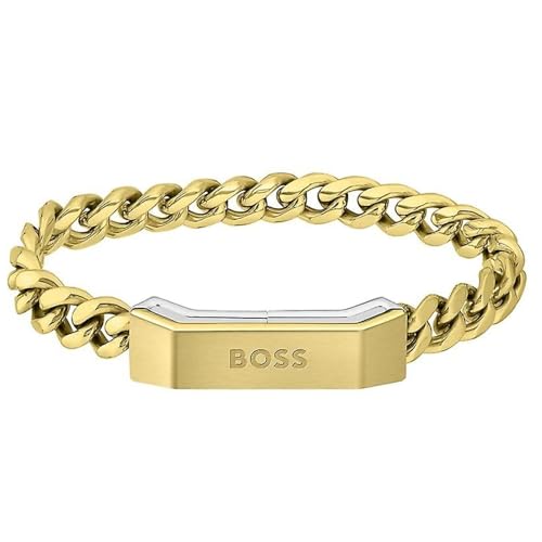 BOSS Jewelry Pulsera de cadena para Hombre Colección CARTER, Oro (Yellow Gold),...