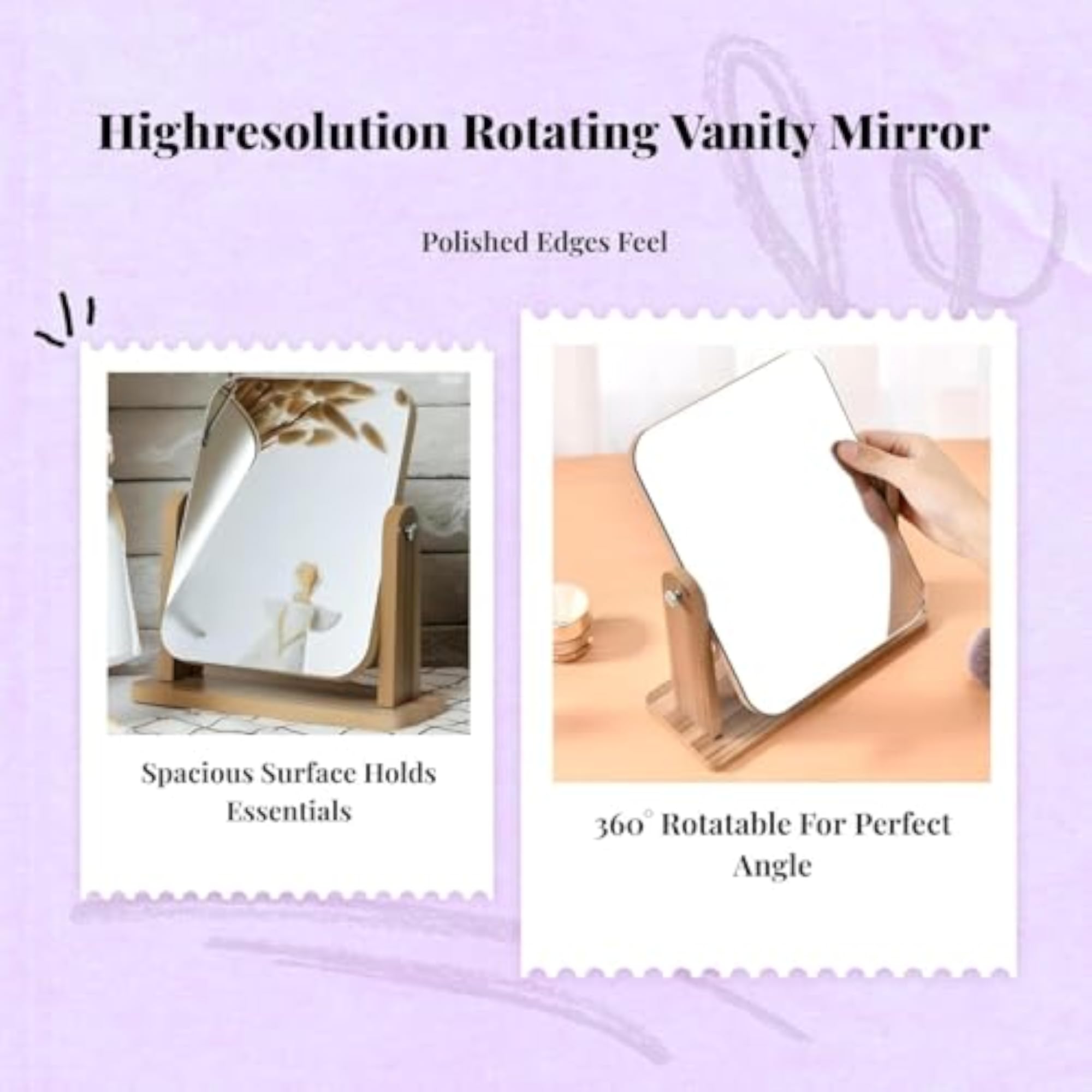 Vanity Desk with Large Mirror