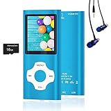 MP3 Player, Hotechs Music Player with 16GB Memory SD Card with Photo/Video Play/FM Radio/Voice Recorder/E-Book Reader