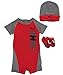 PUMA Baby' 3 Piece Romper Set, Fierce Red, 6/9M