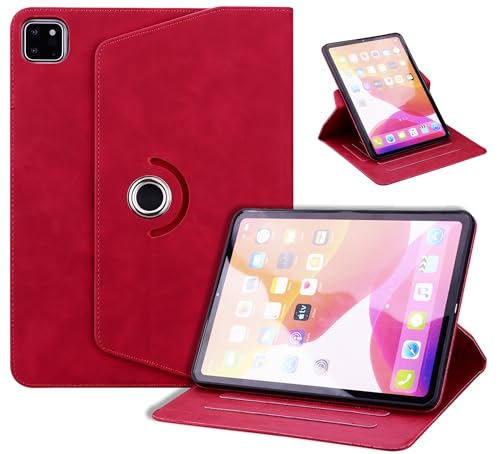 Flip cover iPad Air 11 2024 rouge protection intégrale et étui rigide