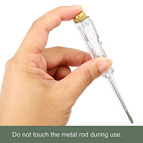 Image of YOKIVE 2 Pcs Voltage Circuit Tester, 3mm Slotted Screwdriver, Great for Office, Art, Home, Daily Use (AC 100-500V, Clear)
