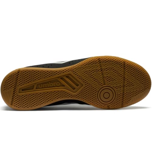 Chuteira Umbro Futsal Neo Striker Preto Branco e Dourado - Masculina - 39 - Preto