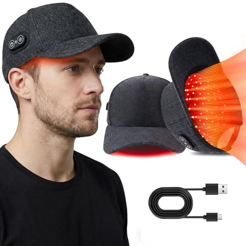 Red Light Therapy for Hair Growth, Qydenova Wireless Red Light Cap for Hair Regrowth, Strengthens Hair Roots, Improves Hair Thickness and Density for Men Women