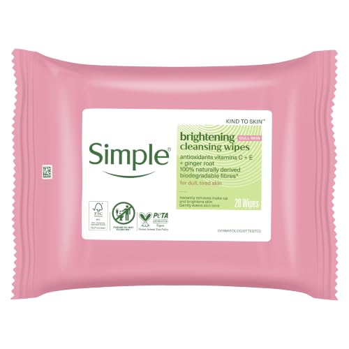 Image of Simple Kind to Skin Brightening Cleansing Wipes 20 wipes