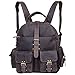 Produktbild STILORD 'Nevada' Rucksack Leder groß im Vintage Design mit 13,3 Zoll Laptopfach Unisex Lederrucksack Uni Schule Lehrer Echtleder, Farbe:dunkel - braun