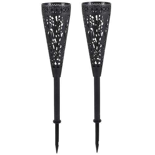 RORPOIR Vaso Da Cimitero Con Punta 2 Pezzi in Plastica Cava Resistente Per Lapidi Décor Funerali e Tombe, Portafiori Con Fissaggio a Terra Per Uso Commemorativo e Decorazioni Esterne