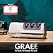 GRAEF CC120 - Elektrischer Messerschärfer, 3 Stufen, Perfekte Schleifwinkel für 20° Klingen, Diamantbeschichtung, Für Küchen-, Jagd-, Gewerbe-, Wellenschliffmesser, Ultrascharfe Klingen, Weiß