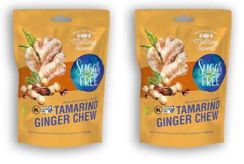 Melting Sweet SUGAR FREE Candy Tamarind Ginger Chews (3.7 Ounces, Pack of 2) image 2