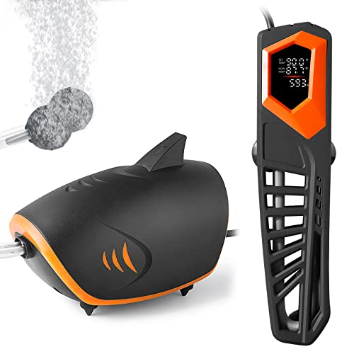 Hitop Bundled Goods Of 4W Powerful Aquarium Pump And 600W Digital Aquarium Heater #TOP9