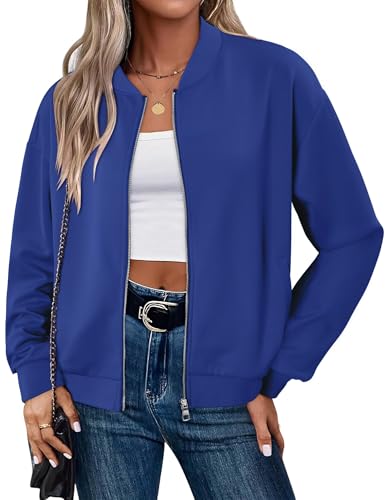 Magritta Ladies Zip Up Coats with Pockets Dressy Solid...