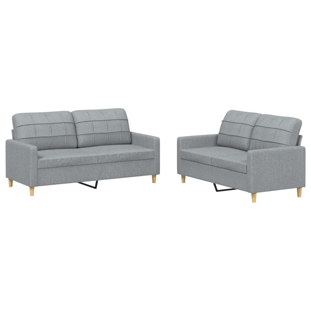 Set di Divani 4 pz,Divano da Soggiorno,Sofà con Cuscini Grigio Scuro in