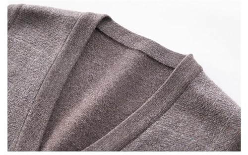 Dcvmvmn Men's Cashmere Vest Plus Size Thickened Warm Waistcoat Lightweight Knitted V-Neck Sleeveless Cardigans2