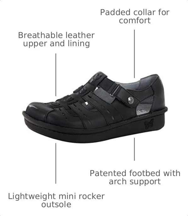 Image of Alegria Women's Pesca Fisherman Leather Sandal