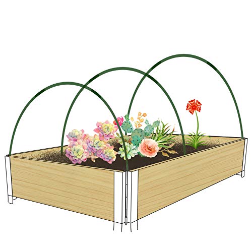 Gardzen DIY Garden Hoops Grow Tunnel Trellis Arch, Mini Greenhouse Outdoor, Greenhouse Hoops for Raised Beds 24PCS - Image 6
