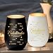 Love Faith Meine Enkelkinder Windlicht Schwarz/Gold - Personalisiertes Windlicht für Teelichter mit Namen-Gravur - Geschenk für Oma & Opa
