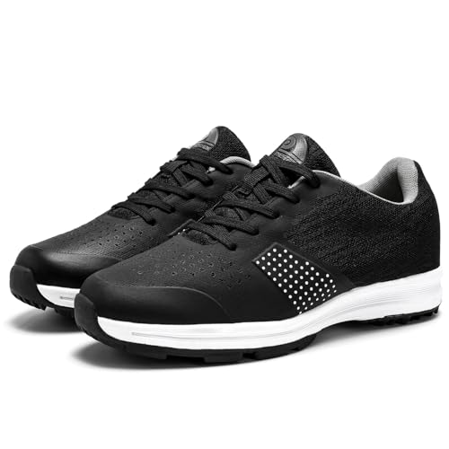 Zapatillas de golf de hombre para caminar al aire libre con confort sin tacos y suela estable