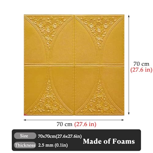Paneles de azulejos de techo PVC 3D autoadhesivos revestimiento decorativo pared interior 50 unidades 8