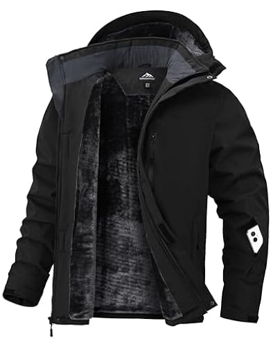 Zoofly Chaquetas Invierno para Hombre Abrigo Nieve Hombre Chaqueta de Esquí Impermeable Ski Snowboard Cazadora con Capucha Desmontable, Negro L | Ya disponible en tu tienda friki favorita! En mundofriki.es!