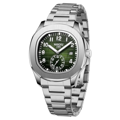 Montre pour homme analogique à quartz NIBOSI en silicone noir étanche