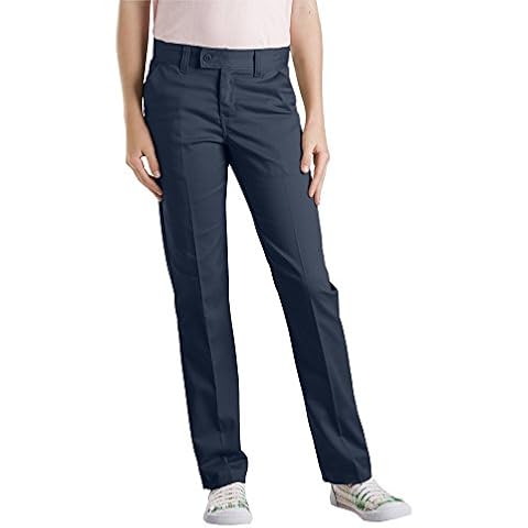 Dickies Girls' Dark Navy Slim Straight Trousers Cover