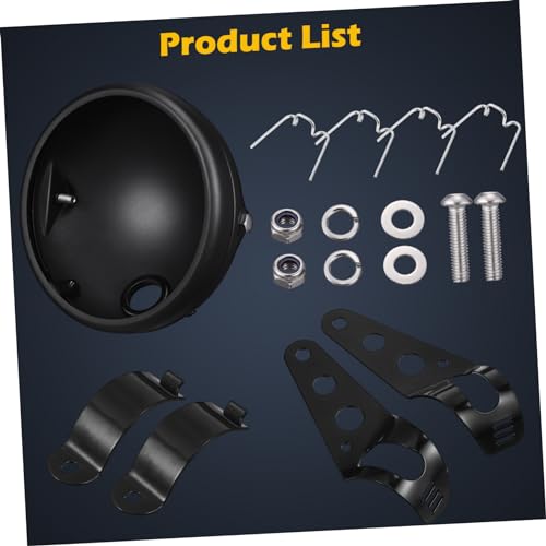 Boîtier de phare et support de phare moto noir avec kit de fixation complet - 5