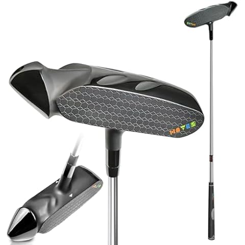 HUAEN Golf Putter, Universal Putter for Right and Left Handers, Silicone Non-Slip Golf Grip for Men and Women, Center of Gravity, with Alignment Aid Cover