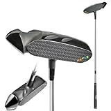 HUAEN Golf Putter, Universal Putter for Right and Left Handers, Silicone Non-Slip Golf Grip for Men and Women, Center of Gravity, with Alignment Aid