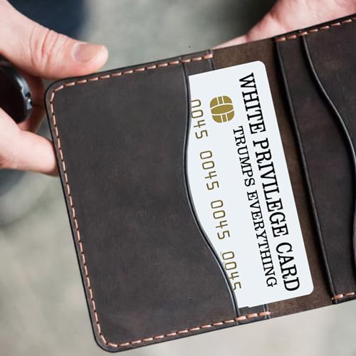 100PCS White Privilege Card Trumps Everything Credit Card Sets, Wallet Insert Card Romantic Card Business Gifts for Men Women3